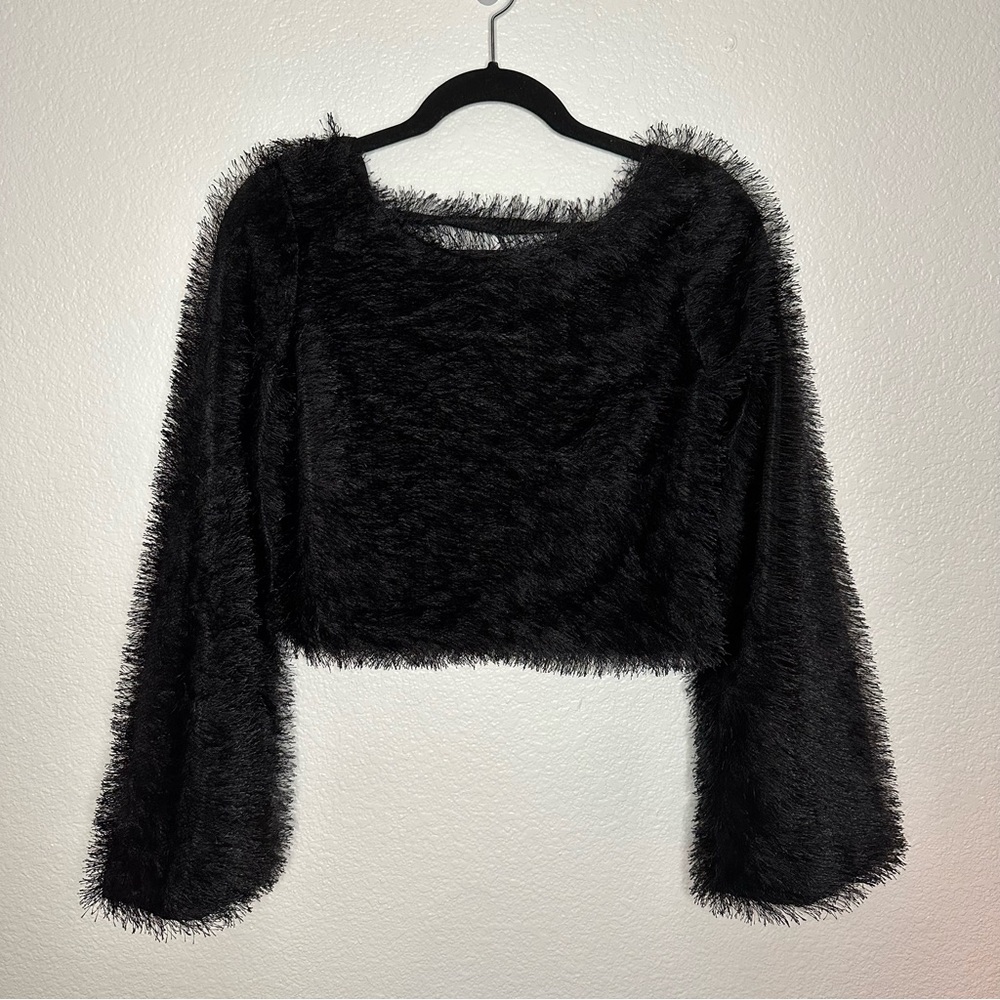 REHAB Black Shaggy Sweater Women’s Small